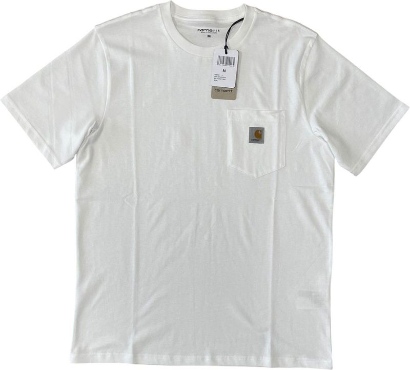 Carhartt WIP - Shirt - Wit - Kwartmouw - Normale Pasvorm