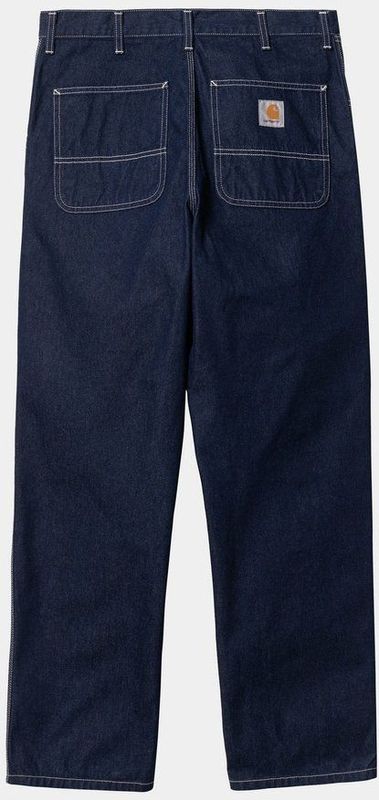 Carhartt Wip - Straight Jeans - Blauw - 100% Katoen - Met Logo