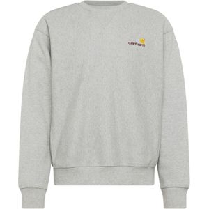 Carhartt Wip - Logo Frontale Sweatshirt - Grijs - Regular Fit - Katoen
