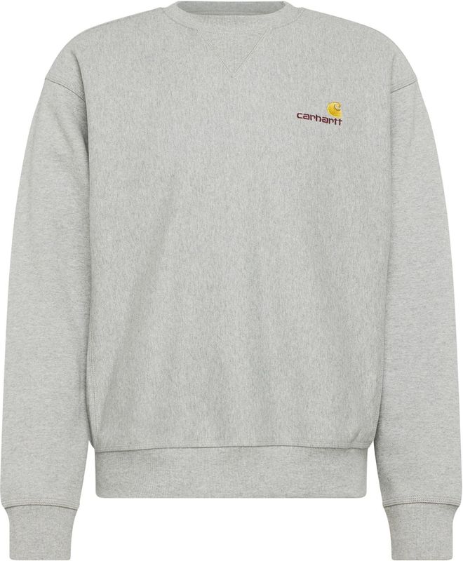 Carhartt Wip - Logo Frontale Sweatshirt - Grijs - Regular Fit - Katoen