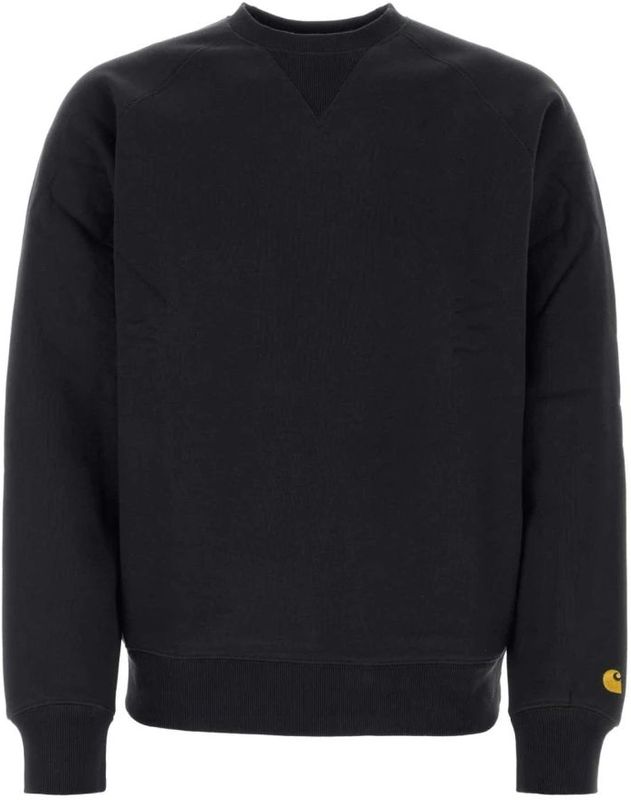 Carhartt Wip - Zwart Goud Chase Sweatshirt - Heren - Katoen - Zwart