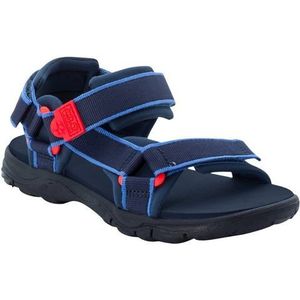 Jack Wolfskin Seven Seas 3 K uniseks kindersandalen, Blauw/Rood