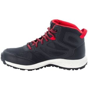 Jack Wolfskin Woodland Texapore Mid K Outdoorschoenen uniseks-kind,cht Blauw Rood,30 EU