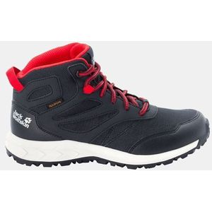 Jack Wolfskin Woodland Texapore Mid K Outdoorschoenen uniseks-kind,cht Blauw Rood,28 EU