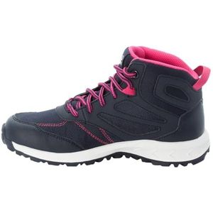 Wandelschoen Jack Wolfskin Kids Woodland Texapore Mid Night Blue Pink-Schoenmaat 30