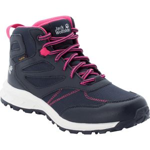 Wandelschoen Jack Wolfskin Kids Woodland Texapore Mid Night Blue Pink