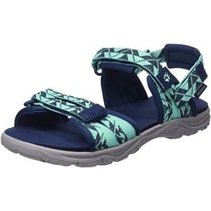 Jack Wolfskin Unisex kinderen 2-in-1 sandaal K sandalen, blauw/groen, 34 EU, Blauw Groen