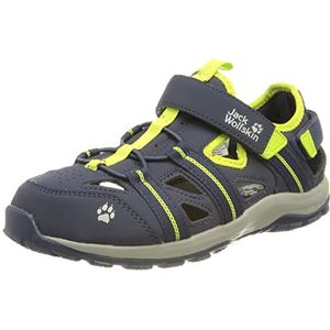 Jack Wolfskin uniseks-kind SUN CLIMBER K sandalen, Blauw Lime, 40 EU