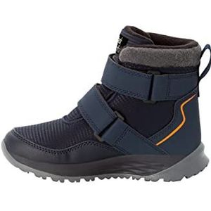 Jack Wolfskin Uniseks Kind Polar Bear Texapore Mid Vc K winterlaarzen, Dark Blauw Rood, 35 EU