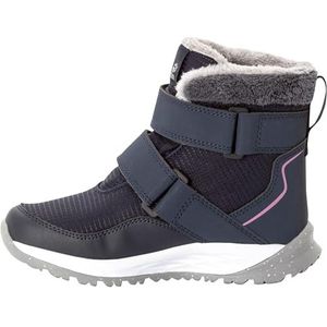 Jack Wolfskin Wolf Texapore Mid Vc K Sneeuwlaarzen voor kinderen, uniseks, donkerblauw, 33 EU, Roze donkerblauw