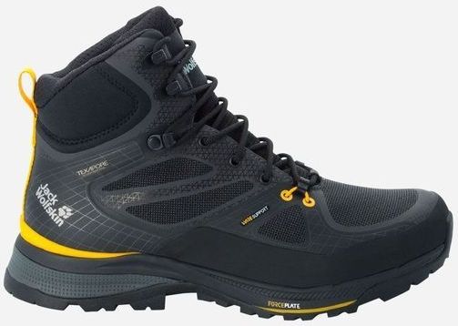 Jack Wolfskin - Vojo 3 Texapore Mid - Wandelschoenen - Black / Burly Yellow - Waterdicht