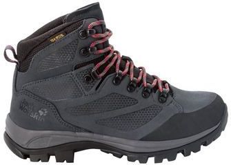Jack Wolfskin - Rebellion Texapore Mid - Wandelschoen - Grijs Rood - Nubuckleer