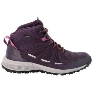 Jack Wolfskin - Woodland 2 Texapore Mid - Hardloopschoenen - Purple Phantom - Synthetisch