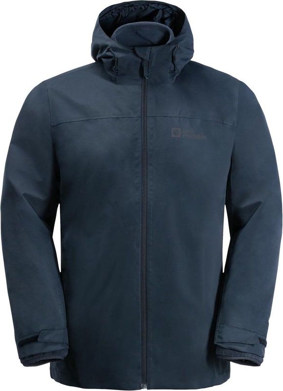 Jack Wolfskin - Taubenberg 3in1 Jas - Waterdicht - Winddicht - Ademend - Fleece