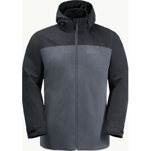 Jack Wolfskin Taubenberg 3in1 JKT Outdoorjas voor Heren - Phantom - Maat XXL