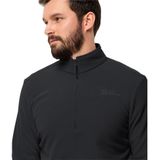 Jack Wolfskin Fleecepullover TAUNUS HZ M aus recyceltem Polyester, atmungsaktiv