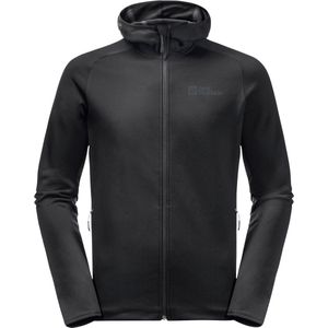 Jack Wolfskin Baiselberg Hooded Fz - Black - Outdoor Kleding - Fleeces en Truien - Fleece