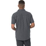 YARNDYED CHECKERED SHIRT - Katoen - Blauw - Heren Korte Mouwen