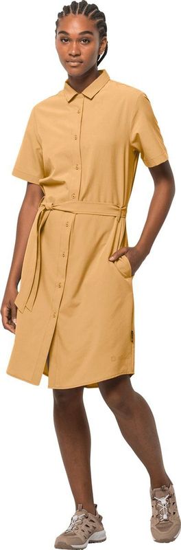 Jack Wolfskin - Holiday Midi - Jurk - Zwart - Ademend, Vochtregulerend, Sneldrogend, Gerecycled