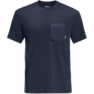 Jack Wolfskin - Wanderthirst T - T-Shirt - Night Blue - Gerecycled Polyester en Bamboe Viscose