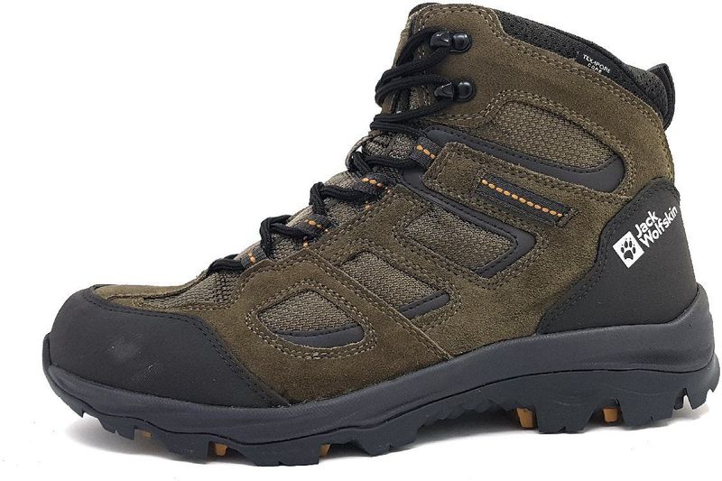 Jack Wolfskin - VOJO 3 TEXAPORE MID - Wandelschoenen - Kaki/Phantom - Suèdeleer - Waterdicht