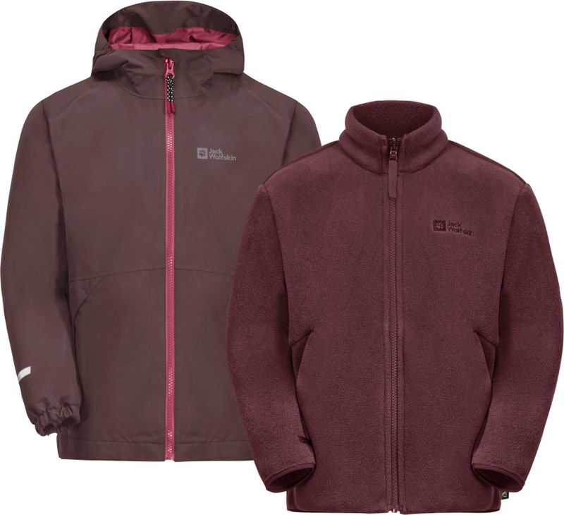 Jack Wolfskin - Iceland 3-in-1 - Kinderjas - Slate Green/Zwart - Uniseks