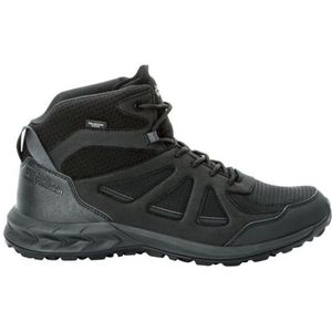 Jack Wolfskin Woodland 2 Texapore Mid Wandelschoenen (Heren |zwart/grijs |waterdicht)