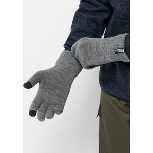 Jack Wolfskin Unisex Rib Glove Handschoen, Grey Heather, L, grey heather, L