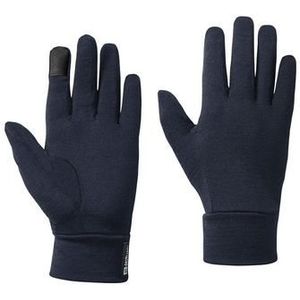 Jack Wolfskin Merino Glove Handschoen, uniseks, volwassenen, nachtblauw, XS, Nachtblauw.
