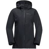 Jack Wolfskin - FERNBLICK 2L JKT W - Functioneel Jack - Zwart - Met Afneembare Capuchon