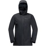 Jack Wolfskin - FERNBLICK 2L JKT W - Functioneel Jack - Zwart - Met Afneembare Capuchon