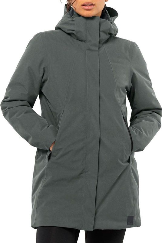 Jack Wolfskin - Alpspitze Down Hoody - Donsjack - Kleur Slate Green - Heren