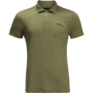 Jack Wolfskin - Travel Polo - Poloshirt - Bay Leaf - Vochtregulerend, Sneldrogend, Geurremmend