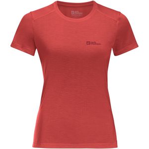 Jack Wolfskin Vonnan S/S T W T-shirt, Hot Red, XS Dames, Helder rood, XS