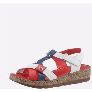 Andrea Conti dames sandalen 1883604, Rode en witte jeans