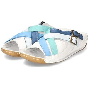 Andrea Conti 0771516 damessandalen, wit/azuur/aquam/h.bl/jeans, 37 EU