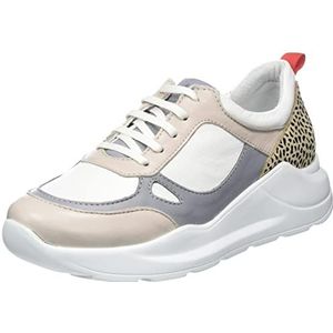 Andrea Conti Dames 0063634 Sneakers, Wit duif zilver luipaard, 38 EU