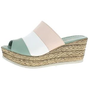 Andrea Conti Damesslippers, Peppermint wit roos, 40 EU