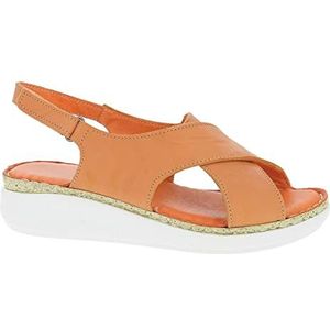 Andrea Conti Damessandalen, sandalen met hak voor dames, Papaya