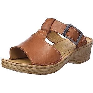 Andrea Conti Damessandalen, sandalen met hak voor dames, Cognac.