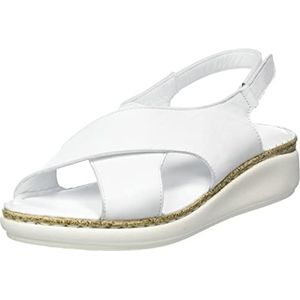 Andrea Conti Damessandalen, sandalen met hak voor dames, Wit