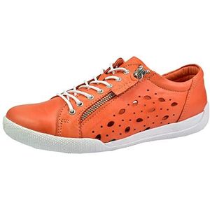 Andrea Conti Veterschoenen lage damesschoenen 0345925, grootte:39, kleur:Oranje