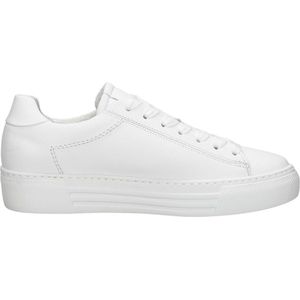 Gabor - Sneakers - Wit - Glad Leer - Vetersluiting
