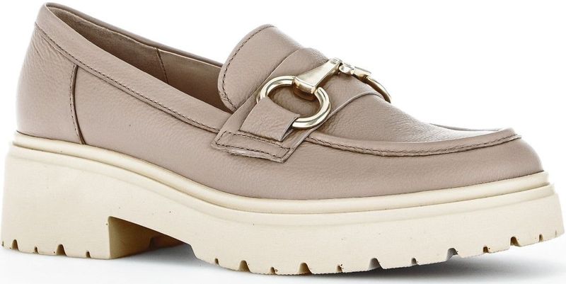 Gabor - Beige Leren Loafers