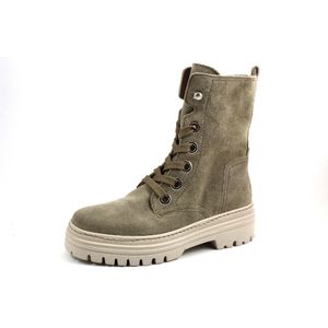 Gabor Combat Boots voor dames, uitneembaar voetbed, beste pasvorm, korte laarzen, overgangsschoenen, salie (stof), 40,5 EU / 7 UK, Beige Salie, 40.5 EU