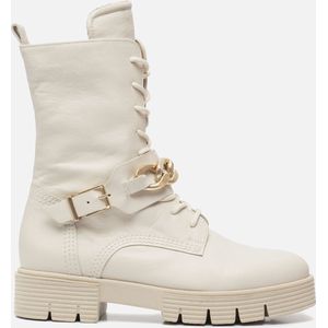 Gabor Veterboots Dames Laarzen Damesschoenen - Leer - 92 743 60 - Wit