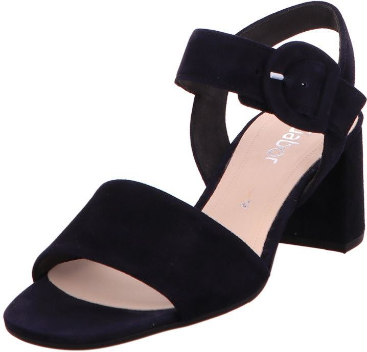 Sandalen - Effen - Leer/Suède - Velcro Sluiting - Blokhak