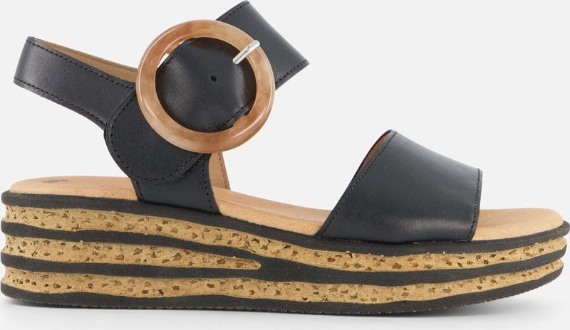 Gabor - Comfort - Sandalen - Zwart - Leer