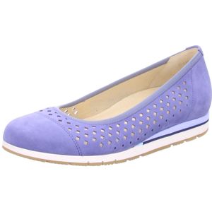 Gabor - Dames Ballerina's - Blauw - Nubuck - Elastische Sluiting