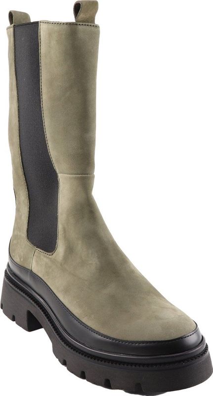 Gabor - Middenhoge Laarzen - Groen - Nubuck - Ruime Pasvorm